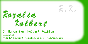 rozalia kolbert business card
